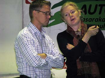 trainee judges Mr Tom Kankkonen and Mrs Annukka Paloheimo
