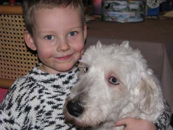Boxing day, 6 years old Patrik with Ansa2
