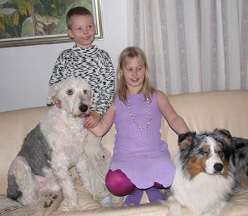Boxing day, Patrik and Emilia with Ansa and Gösta